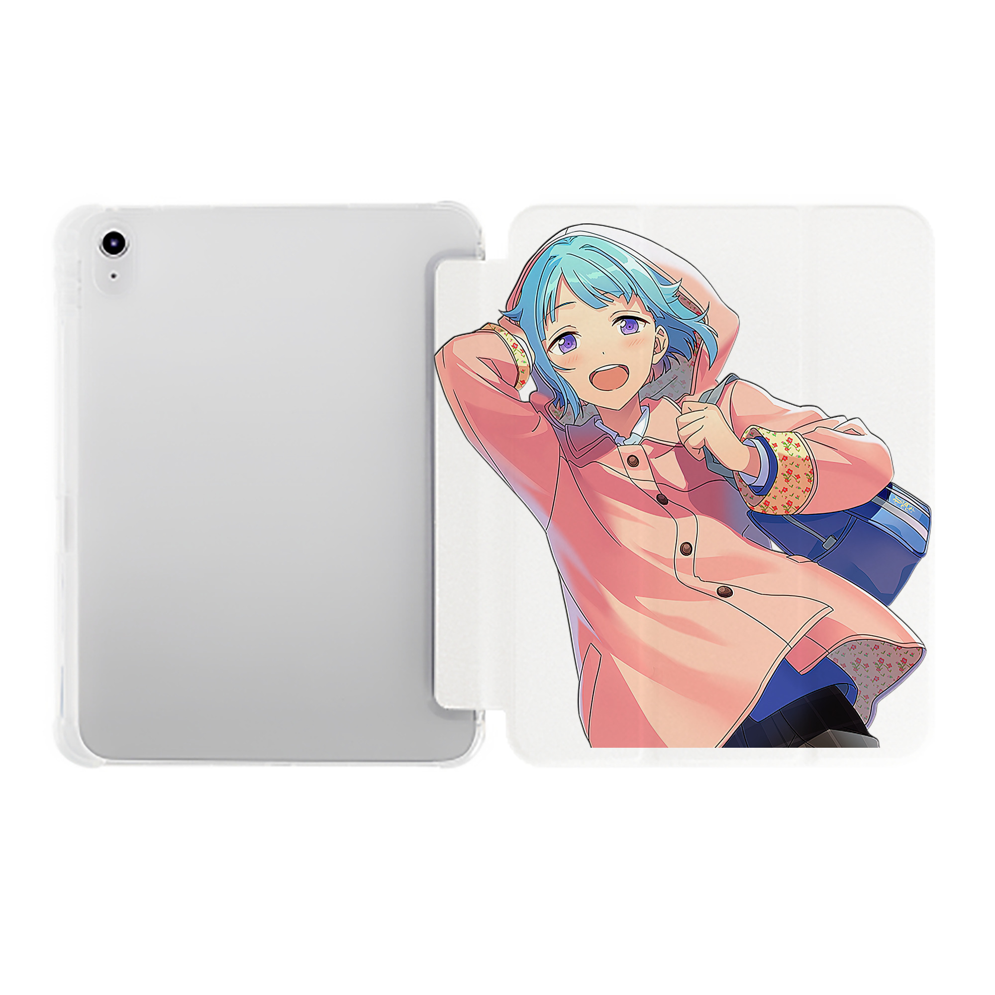 （画像用） あんさんぶるスターズ! Ensemble Stars IPad ケース ペン収納付き 三つ折りスタンド PUレザー×シリコン 対応機種9.5/10.5/10.9インチ